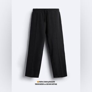 Zara black wide leg sweatpants.